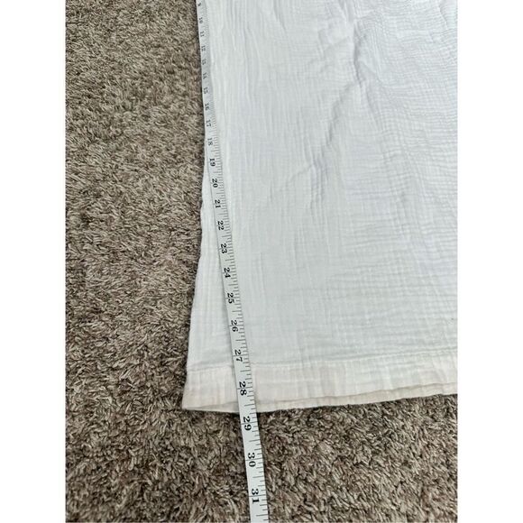 Aerie High Waisted Pool-To-Party Cargo Gauze Pant White Wide Leg Cotton XXL - Picture 8 of 11